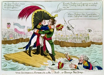 Die kaiserliche Umarmung oder Boneys neuer Tropfen, veröffentlicht von Walker, London, Juli 1807